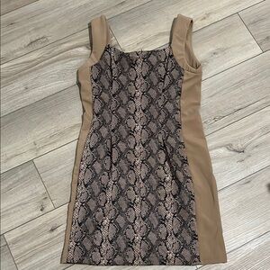 Snake Print Sleeveless Dress